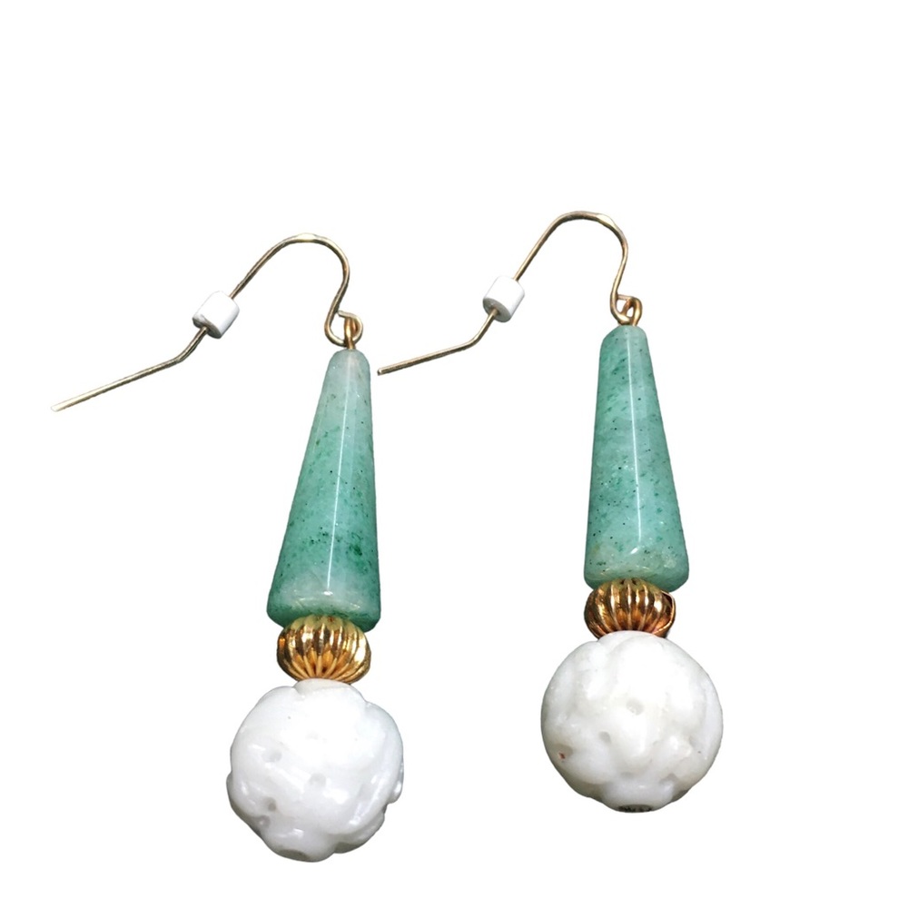 3/$15 Handmade Vintage Jewelry Beaded Earrings Turquoise Green Never Worn